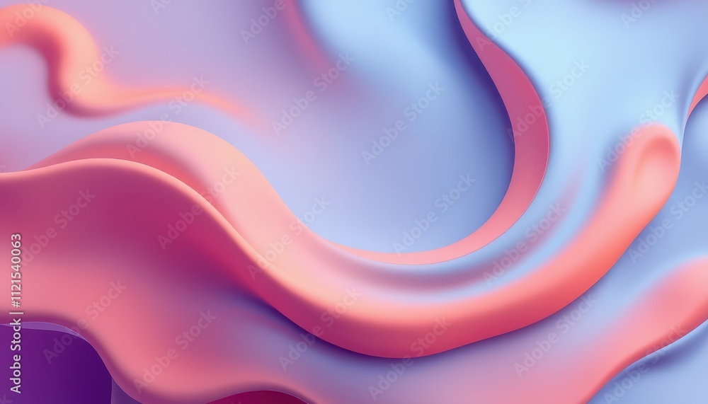 Obraz premium Abstract Pink and Blue Wave Form Design