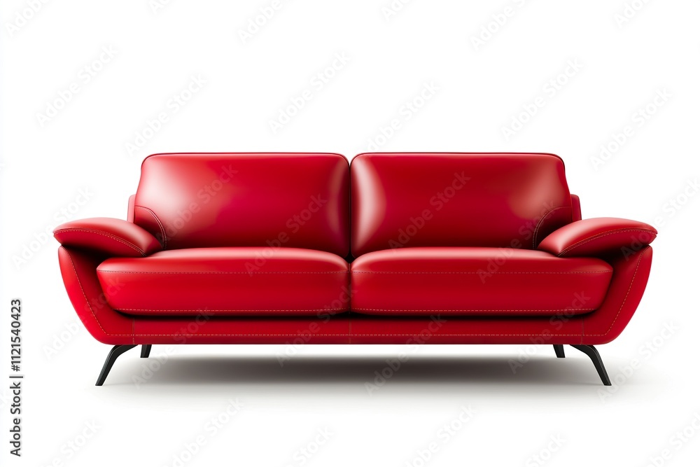 Fototapeta premium red leather sofa