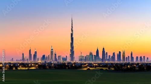 Dubai Skyline at Sunset: A Breathtaking Panorama of Modern Architecture