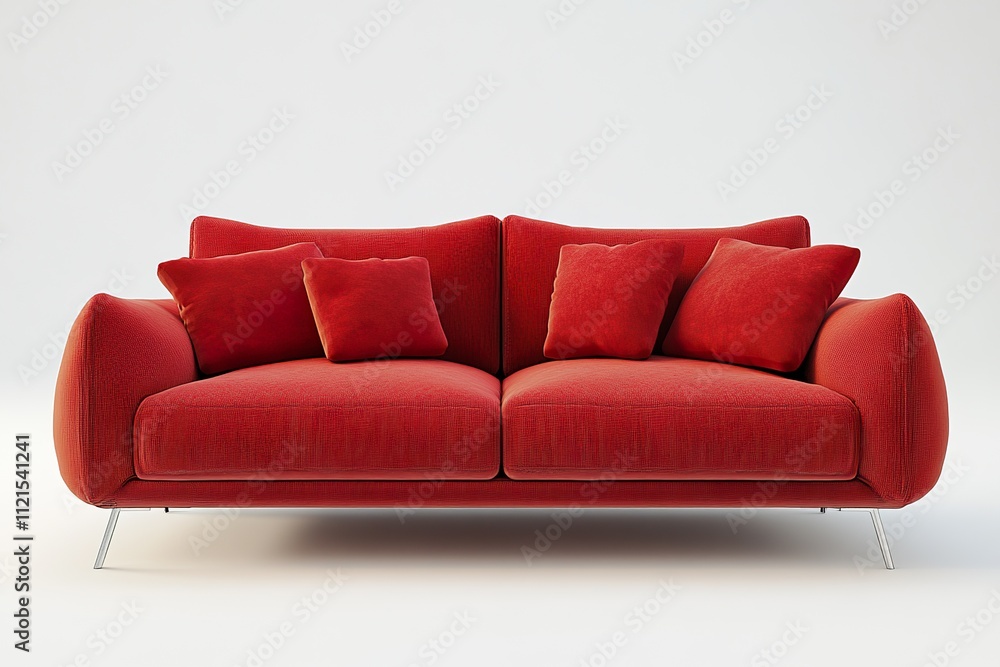 Fototapeta premium red leather sofa
