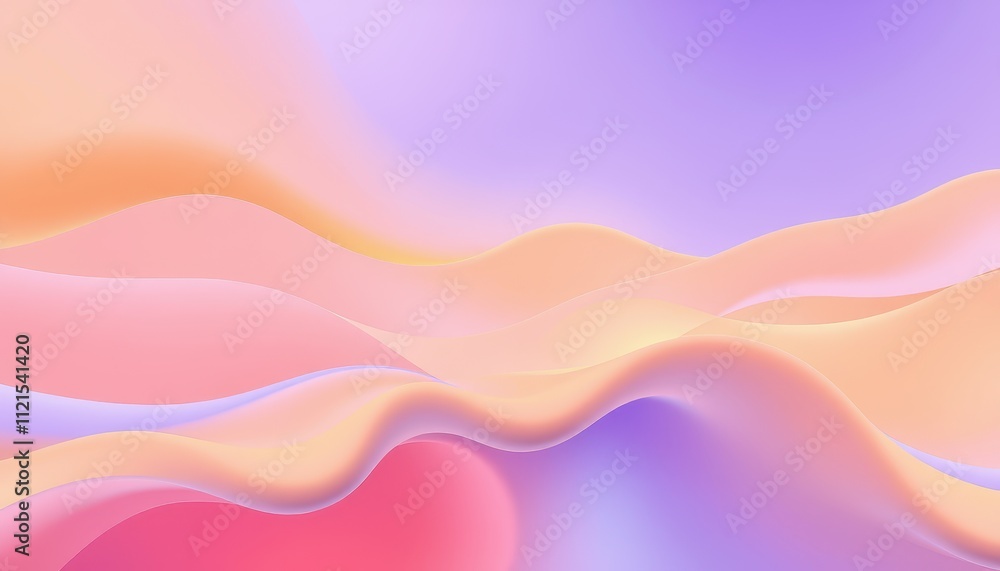 Abstract Pastel Waves Flowing Gently Across a Soft Background Abstract Pastel Waves Flowing Gently Across a Soft Background