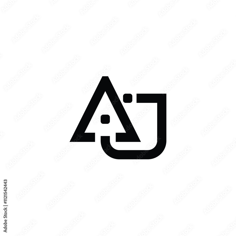 JA monogram logo design letter text name symbol monochrome logotype alphabet character simple logo JA monogram logo design letter text name symbol monochrome logotype alphabet character simple logo
