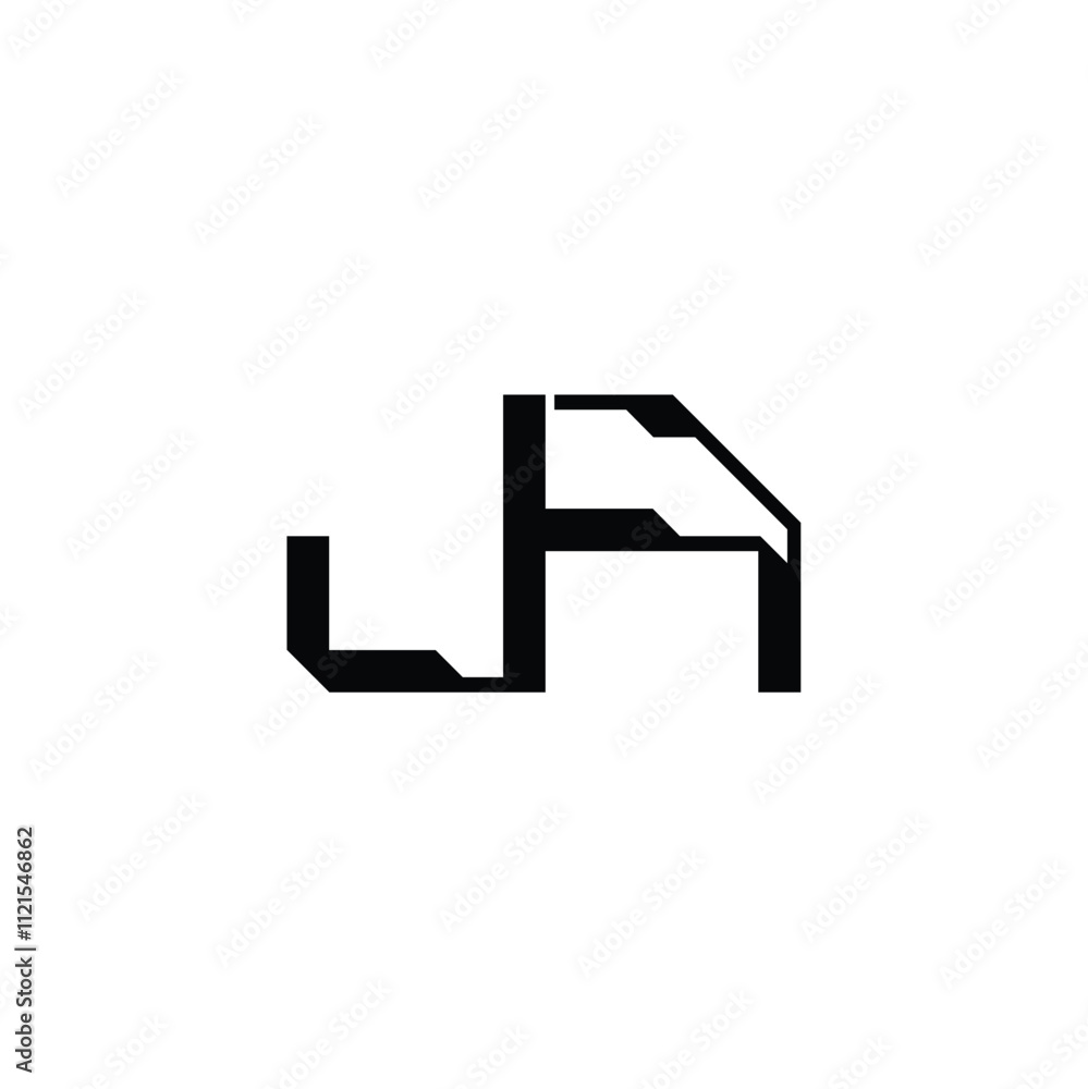 JA monogram logo design letter text name symbol monochrome logotype alphabet character simple logo JA monogram logo design letter text name symbol monochrome logotype alphabet character simple logo