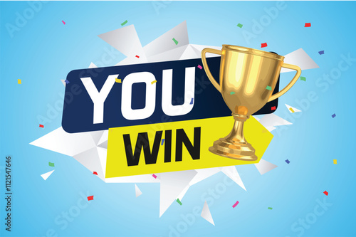 You win word concept vector illustration and 3d style for use landing page, template, ui, web, mobile app, poster, banner, flyer, background, gift card, coupon, label, wallpaper

