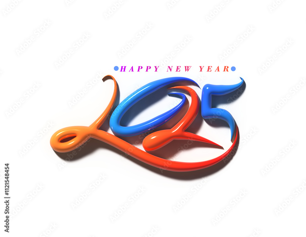 2025 Happy New Year Text Typography PNG Design Element. 2025 Happy New Year Text Typography PNG Design Element.