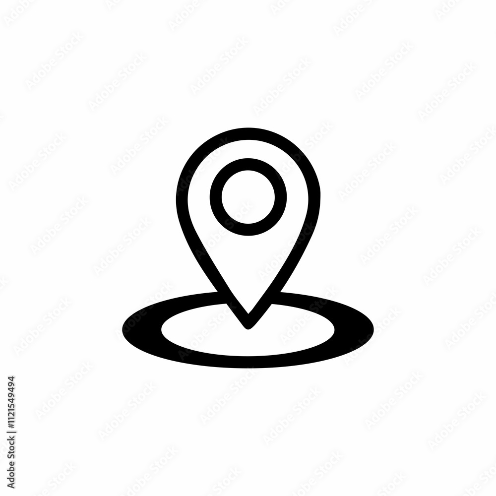 Address place icon symbol. Location icon collection. Vector Illustration Address place icon symbol. Location icon collection. Vector Illustration