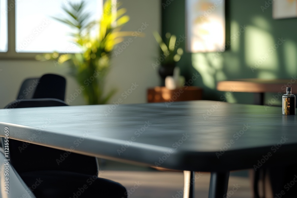 Minimalist Home Office Workspace with Wooden Table and Chairs Minimalist Home Office Workspace with Wooden Table and Chairs