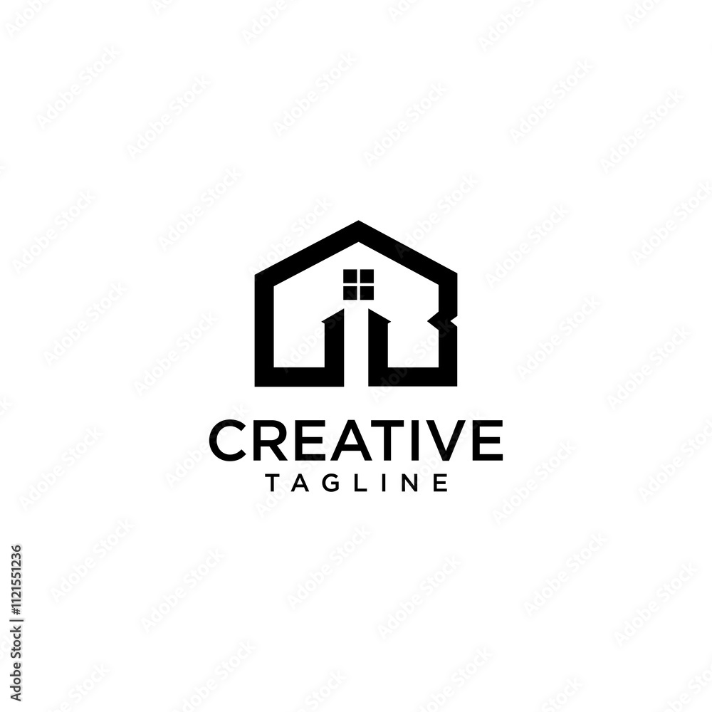 letter GB with symbol home modern logo design letter GB with symbol home modern logo design