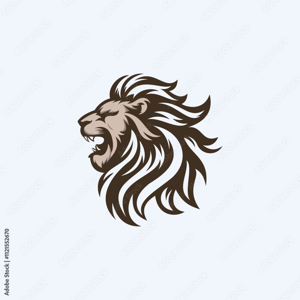 Stylized lion head logo template, lion head logo design Stylized lion head logo template, lion head logo design