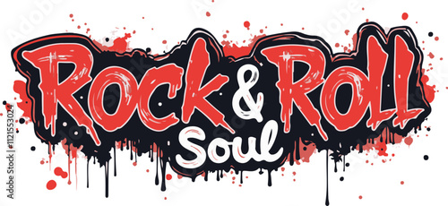 Rock & Roll Soul Graffiti Typography design