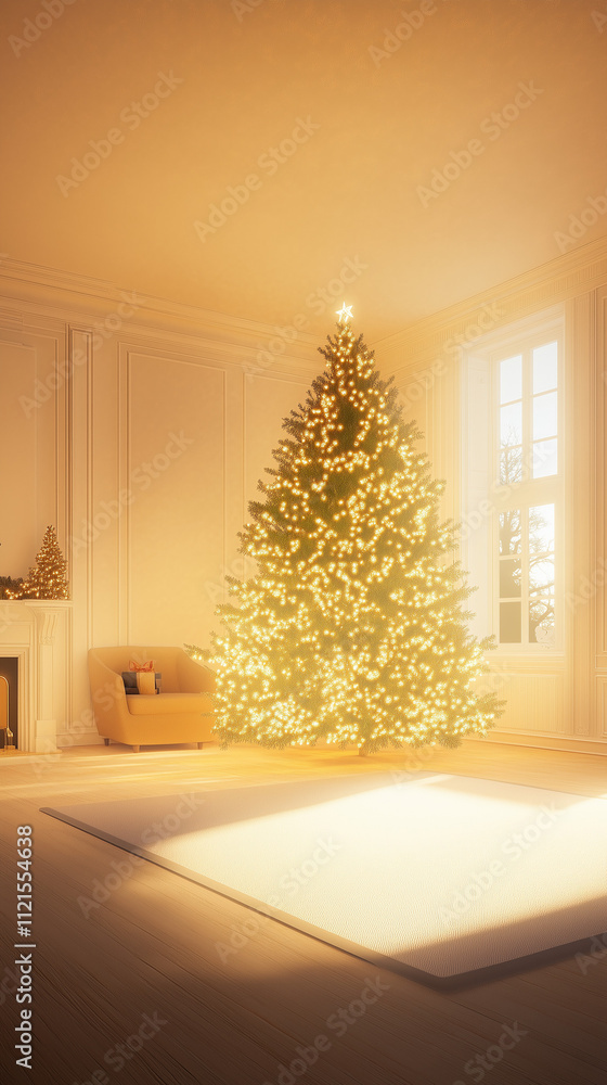 christmas tree in a living room christmas tree in a living room