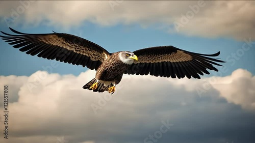 Wallpaper Mural flug golden eagle ruler bird prey majestic proud vogel mount panorama alpen tyrol predator aerie nature wilderness countryside cloud glide flying  Torontodigital.ca