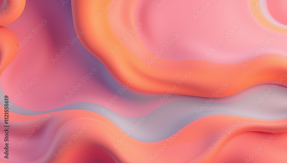 Fototapeta premium Abstract Pink and Orange Wave Abstract Design