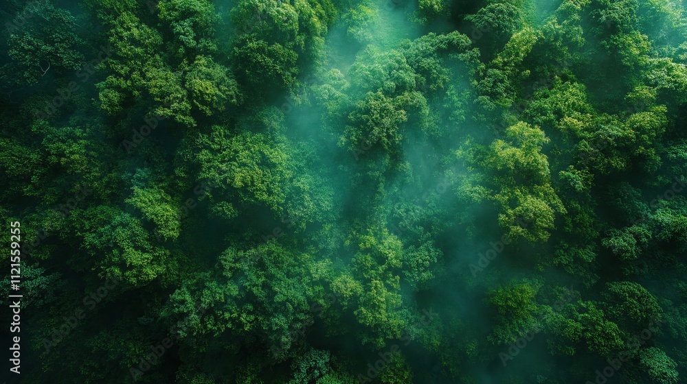 A forest with trees and smoke in the background A forest with trees and smoke in the background