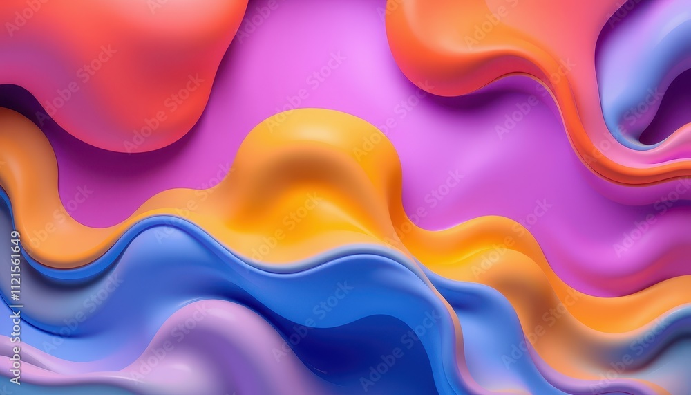 Fototapeta premium Abstract Colorful Waves Flowing Design