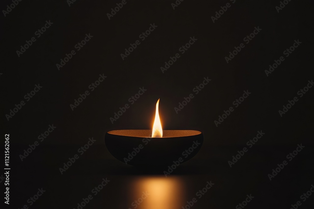 A small fire burning in the darkness, against a black background, captured in high-definition photography A small fire burning in the darkness, against a black background, captured in high-definition photography