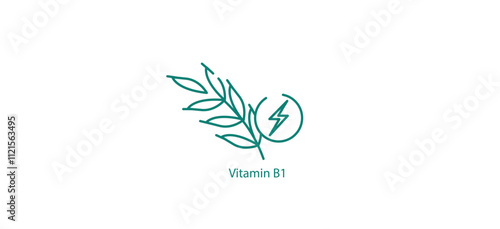 Vitamin B1 Icon: Vitamin B1 Vector Icon - Vital Nutrient for Nervous System and Energy Support