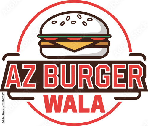 A beautiful Burger logo design with text