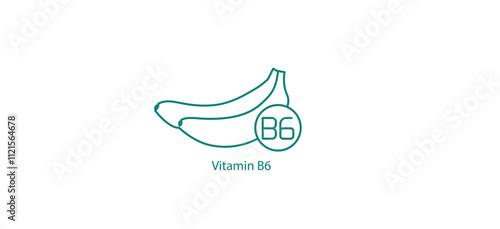 Vitamin B6 Icon: Vitamin B6 Vector Icon - Vital Nutrient for Brain and Metabolic Function