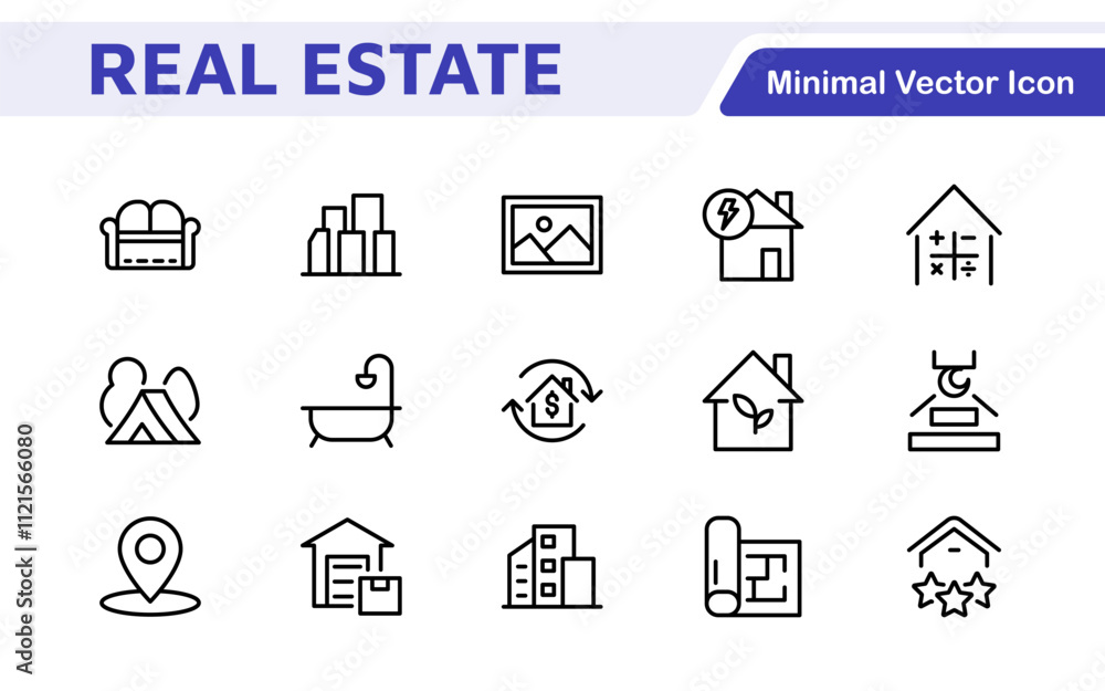 Real Estate Icon Set. A comprehensive collection of stylish and professional icons designed for the real estate industry, perfect for enhancing property listings, websites, and marketing materials. Real Estate Icon Set. A comprehensive collection of stylish and professional icons designed for the real estate industry, perfect for enhancing property listings, websites, and marketing materials.