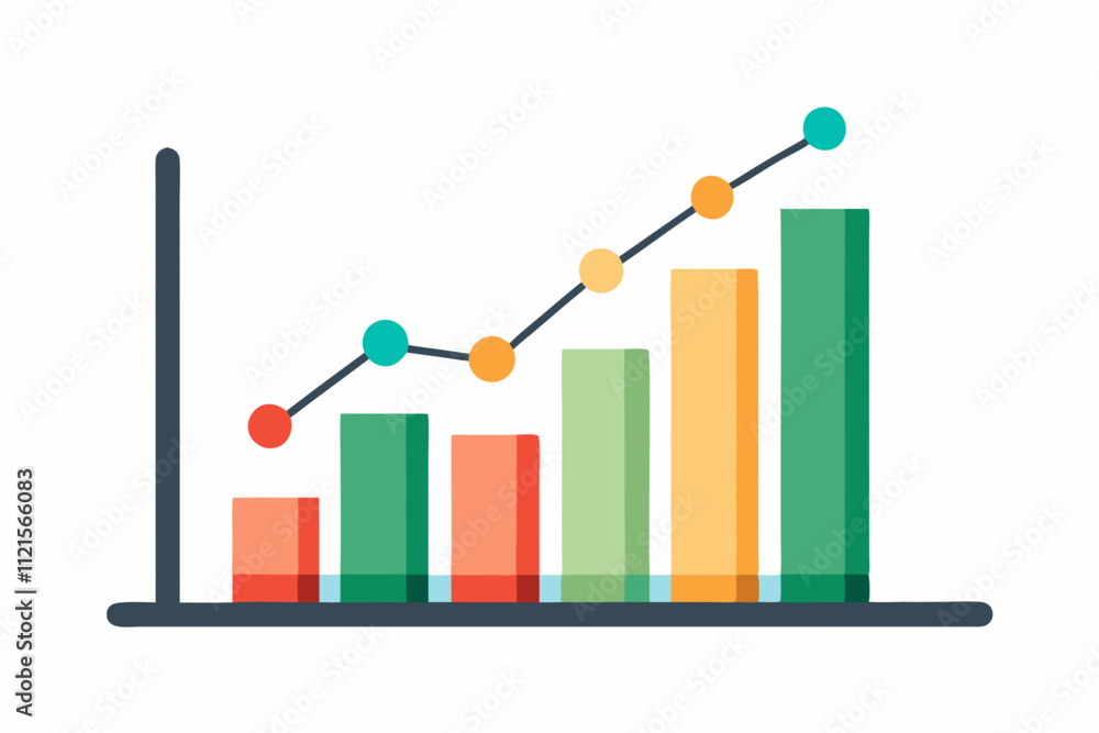 Business graph with arrow. Business growth chart. Business graph with arrow. Business growth chart.