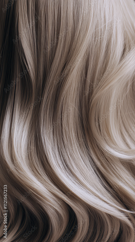 Fototapeta premium Soft, wavy hair in beautiful light color
