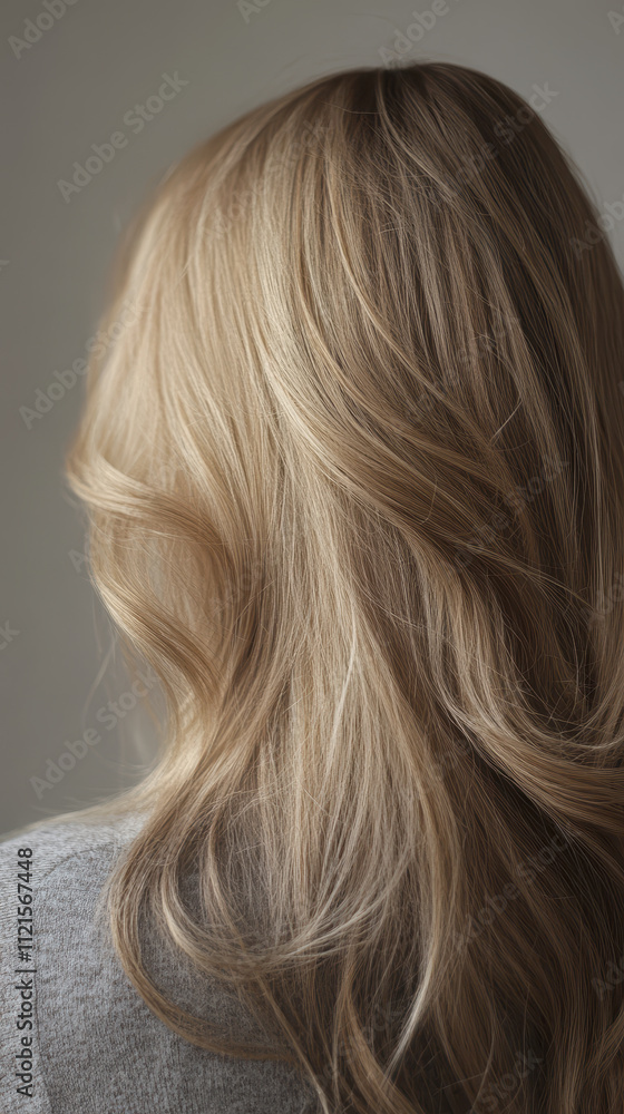 Naklejka premium Soft, flowing hair with beautiful blonde hue