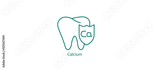 Calcium Vector Icon - Vital Nutrient for Strong Bones and Teeth