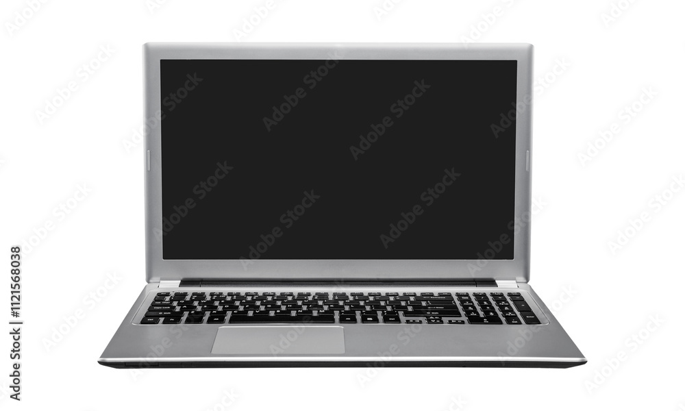 Fototapeta premium laptop isolated on white background, Modern computer, screen