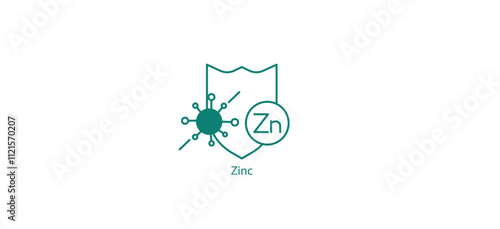 Zinc Icon: Zinc Vector Icon - Vital Mineral for Immune and Skin Health