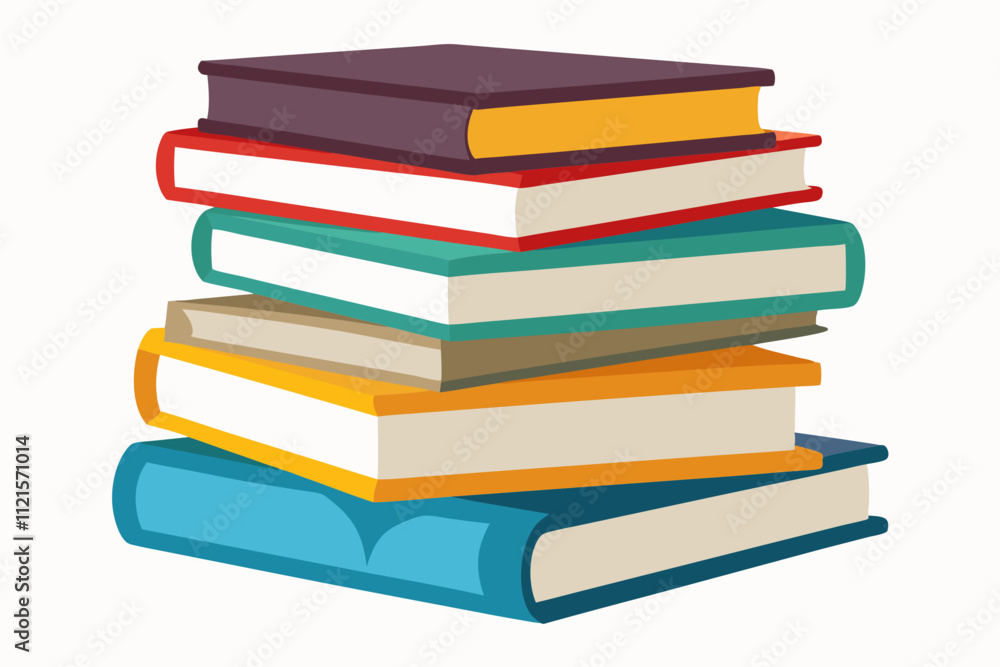 Books vector art illustration, stack Books vector art illustration, stack