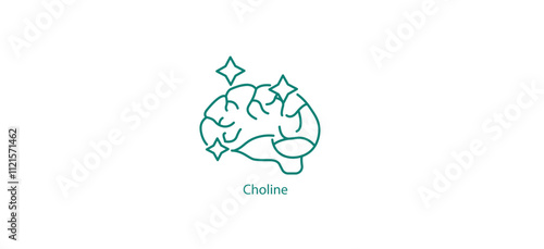 Choline Molecule Icon - Health and Nutrition Concept