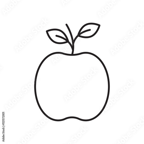 Apple icon vector isolated.