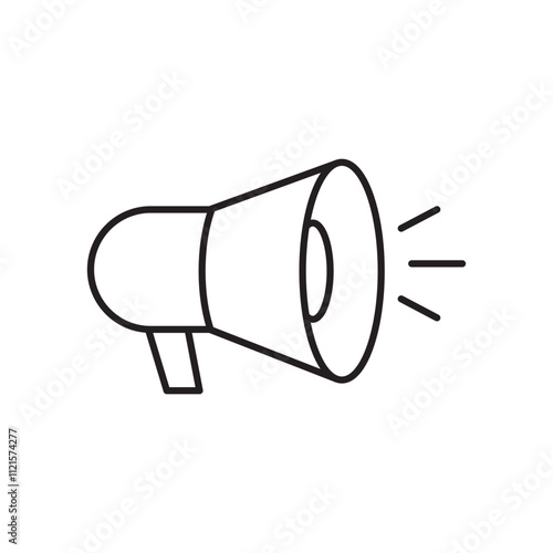 Megaphone icon vector isolated.