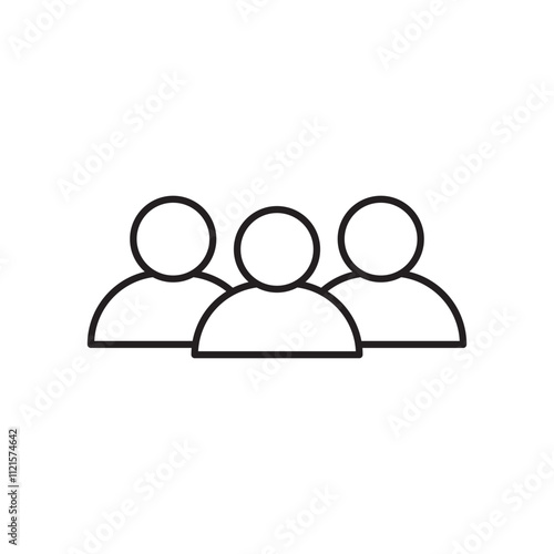 People group icon vector isolated.