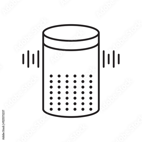 Smart speaker icon vector isolated.