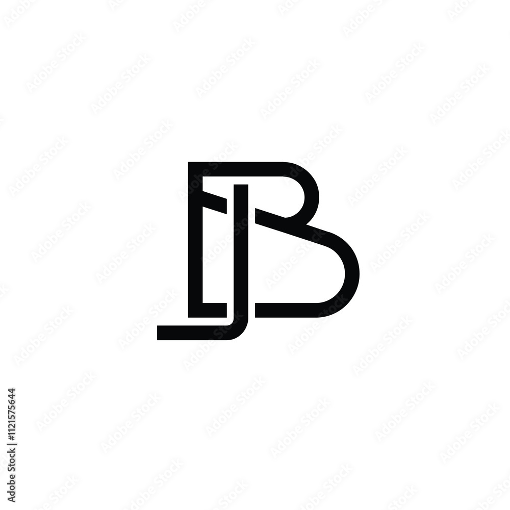 JB monogram logo design letter text name symbol monochrome logotype alphabet character simple logo JB monogram logo design letter text name symbol monochrome logotype alphabet character simple logo