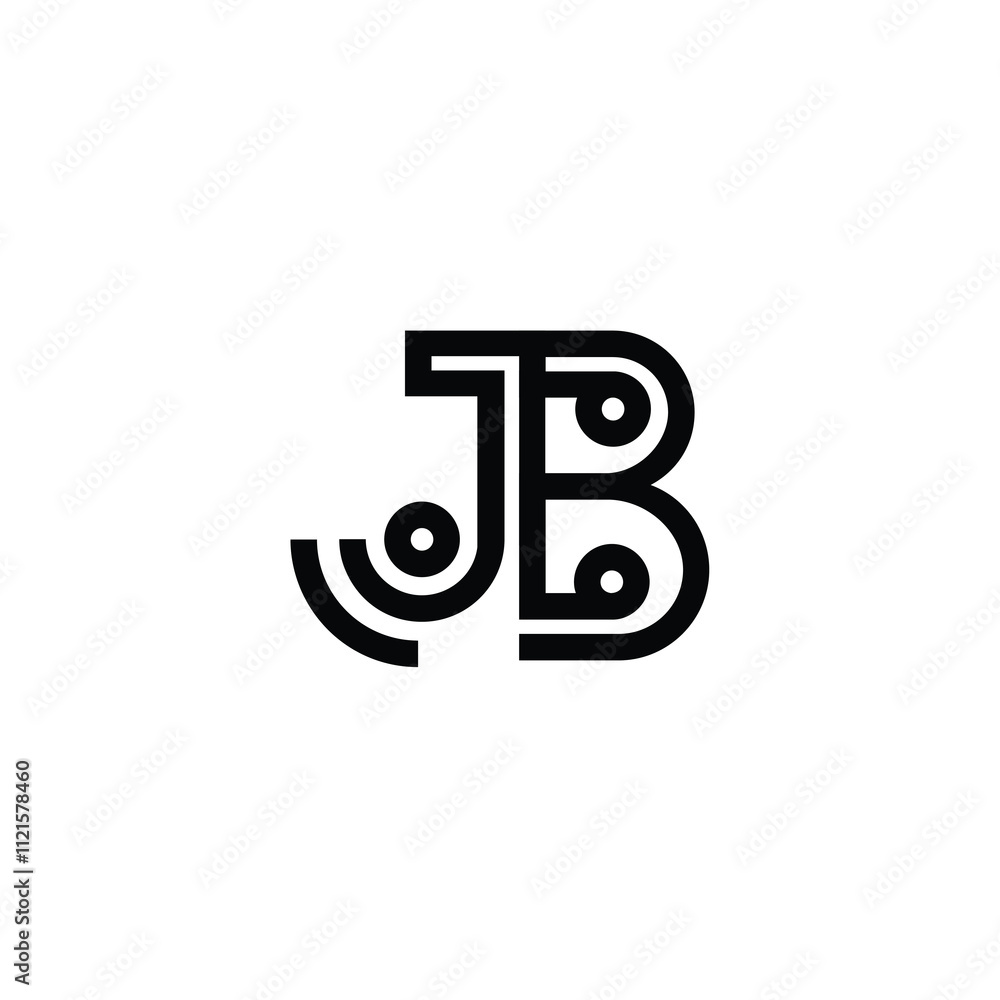 JB monogram logo design letter text name symbol monochrome logotype alphabet character simple logo JB monogram logo design letter text name symbol monochrome logotype alphabet character simple logo