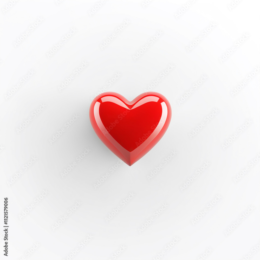 red heart on white background red heart on white background