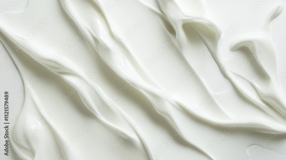 Obraz premium Creamy white texture flows smoothly across a canvas in an artistic display of simplicity and elegance