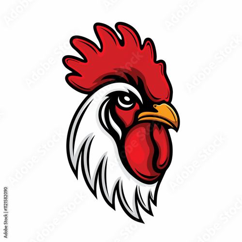 Rooster Head Mascot vector and Graphic illustration. photo