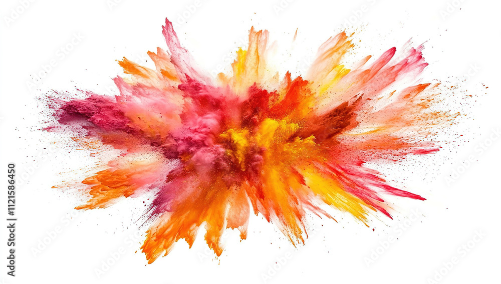 Vibrant Color Powder Explosion Isolated on White: A Dynamic Splash of Paint Dust in Motion, Capturing the Essence of Energy and Joy Vibrant Color Powder Explosion Isolated on White: A Dynamic Splash of Paint Dust in Motion, Capturing the Essence of Energy and Joy