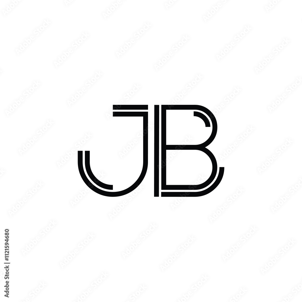 JB monogram logo design letter text name symbol monochrome logotype alphabet character simple logo JB monogram logo design letter text name symbol monochrome logotype alphabet character simple logo