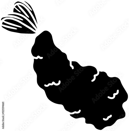 tempura illustration cuisine silhouette delicious logo lunch icon meal outline food seafood shrimp asian sauce fried dinner dish japanese shape men vector graphic background