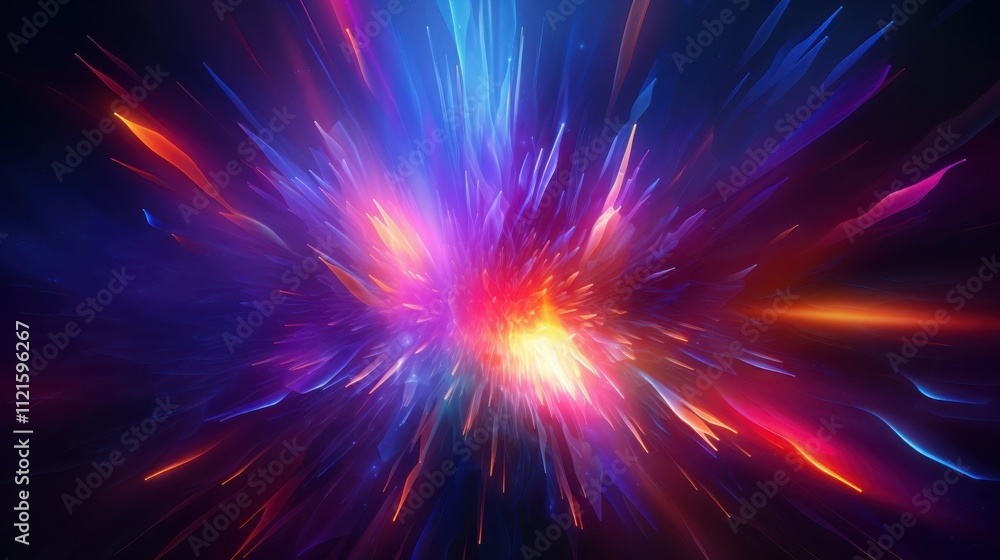 Obraz premium Abstract Colorful Light Burst Explosion Design