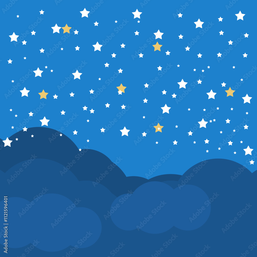 Mid Night Sky Illustration Background Mid Night Sky Illustration Background