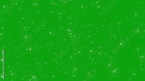 Glitter sparkle animated green screen, 3D Animation, Ultra High Definition, 4k video. White shining dust light. Bokeh light lights effect background. Concept: Christmas, party, celebrate, birthday