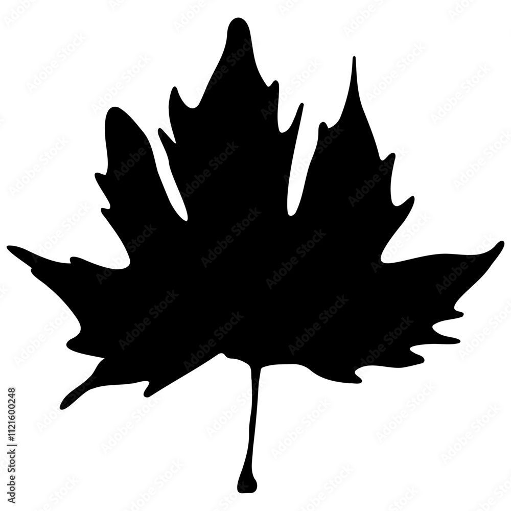 Leaf Silhouette Isolated On White Leaf Silhouette Isolated On White