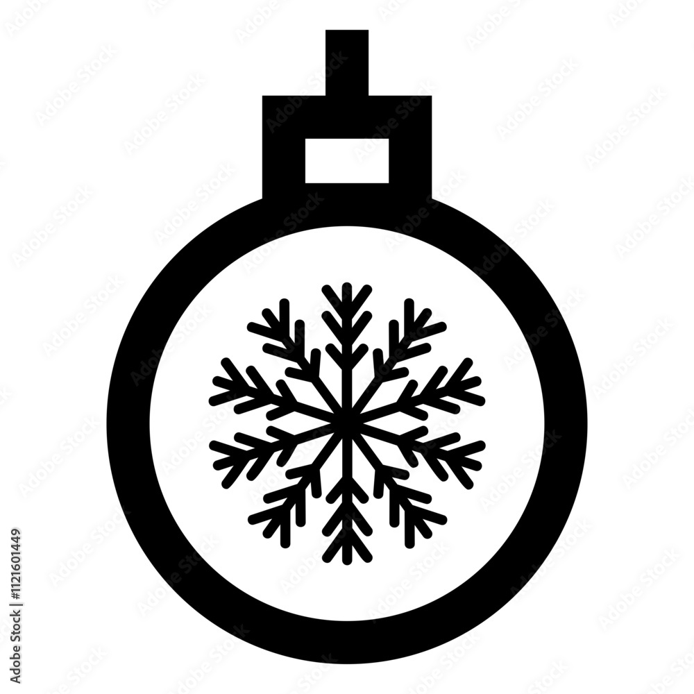 Christmas Snowflake Ornament Isolated on White Christmas Snowflake Ornament Isolated on White