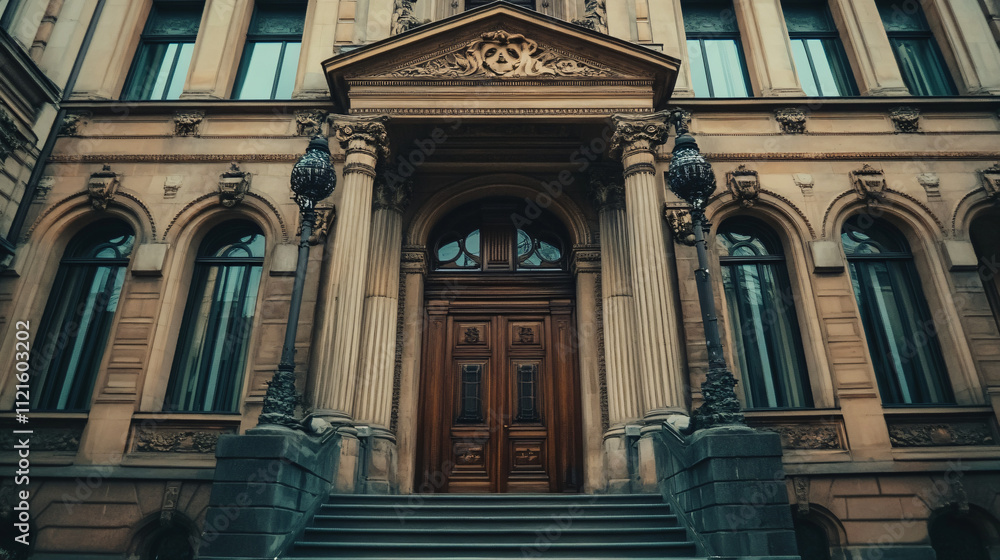 Historic building equipped with modern security cameras to preserve its integrity. Historic building equipped with modern security cameras to preserve its integrity.
